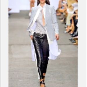 Rag & Bone Leather Pants  size 0/2 Black with white stripe